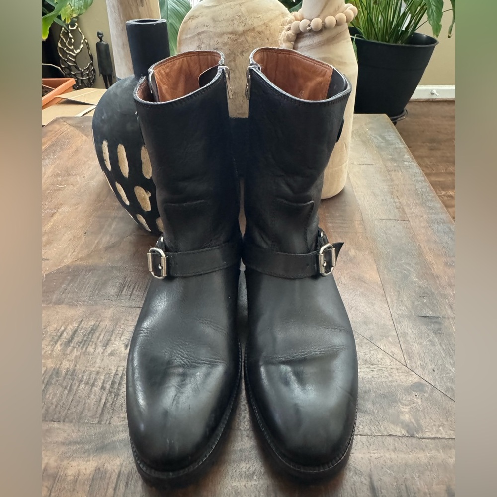 EUC  Jimmy Choo buckle biker or engineer boots